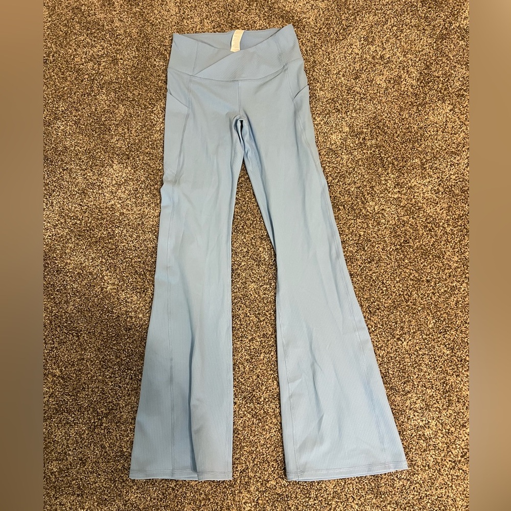Fabletic oasis crossover rib kick flare leggings
